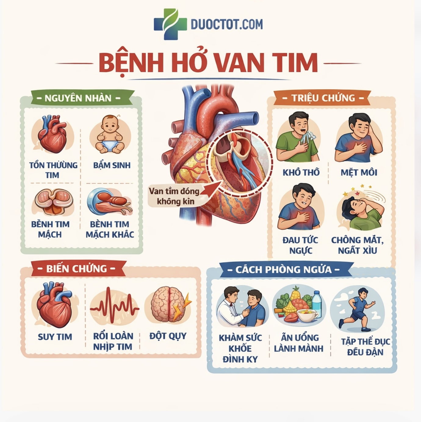 Điều trị bệnh hở van tim Điều trị bệnh hở van tim