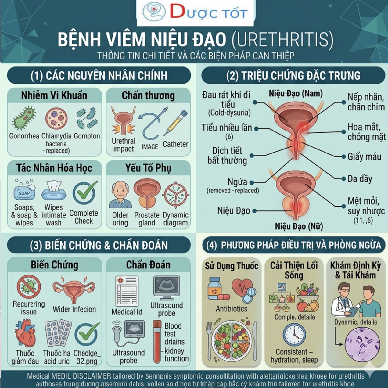 VIÊM NIỆU ĐẠO – ĐIỀU TRỊ SỚM, TRÁNH BIẾN CHỨNG VIÊM NIỆU ĐẠO – ĐIỀU TRỊ SỚM, TRÁNH BIẾN CHỨNG