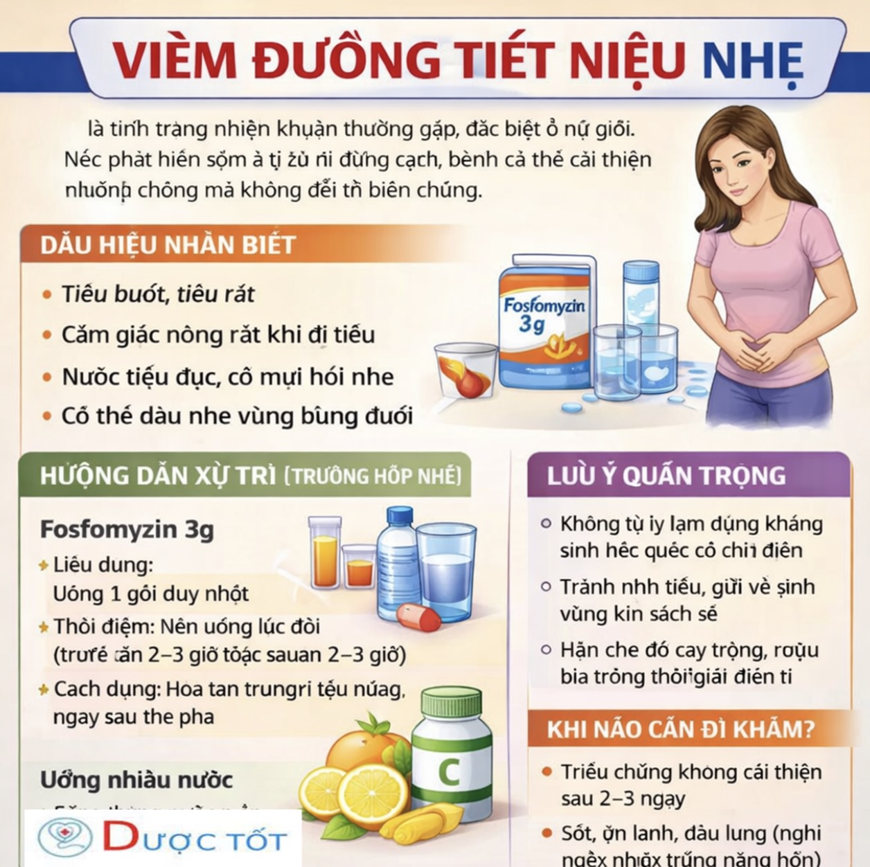ĐIỀU TRỊ VIÊM ĐƯỜNG TIẾT NIỆU NHẸ ĐIỀU TRỊ VIÊM ĐƯỜNG TIẾT NIỆU NHẸ