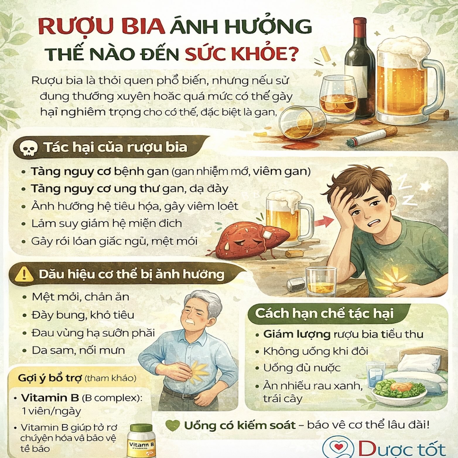 RƯỢU BIA ẢNH HƯỞNG THẾ NÀO ĐẾN SỨC KHỎE?