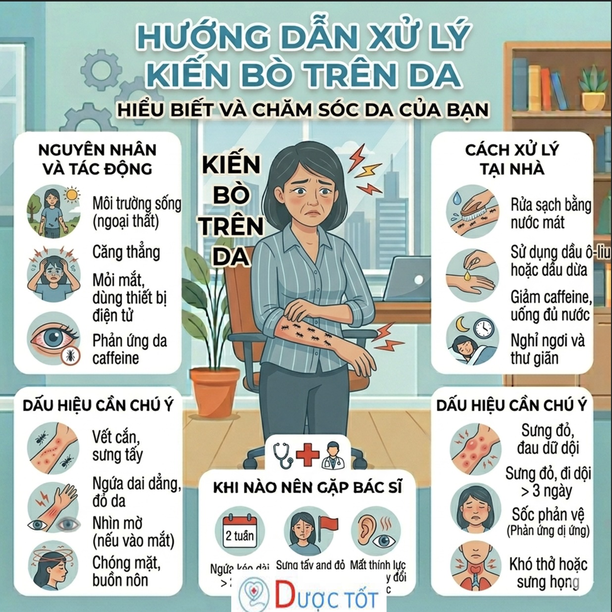 CẢM GIÁC KIẾN BÒ TRÊN DA – DẤU HIỆU KHÔNG NÊN BỎ QUA