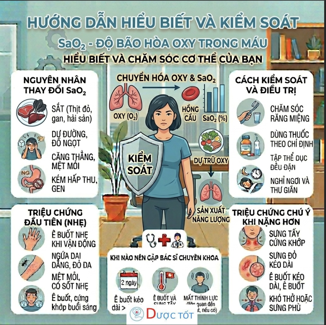 SaO₂ – ĐỘ BÃO HÒA OXY TRONG MÁU