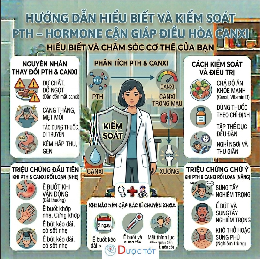 PTH – HORMONE CẬN GIÁP ĐIỀU HÒA CANXI TRONG CƠ THỂ