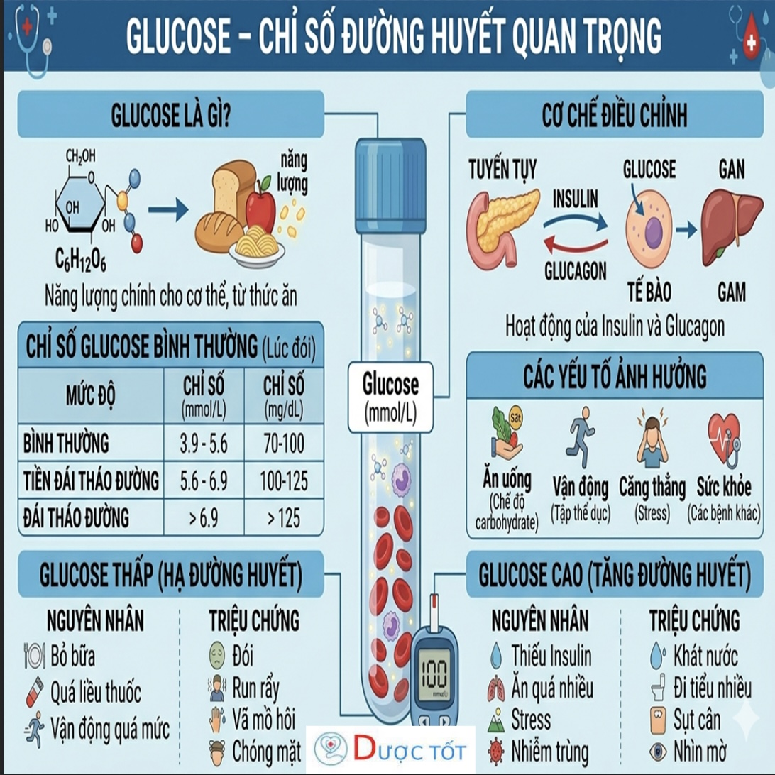 GLUCOSE – CHỈ SỐ ĐƯỜNG HUYẾT QUAN TRỌNG