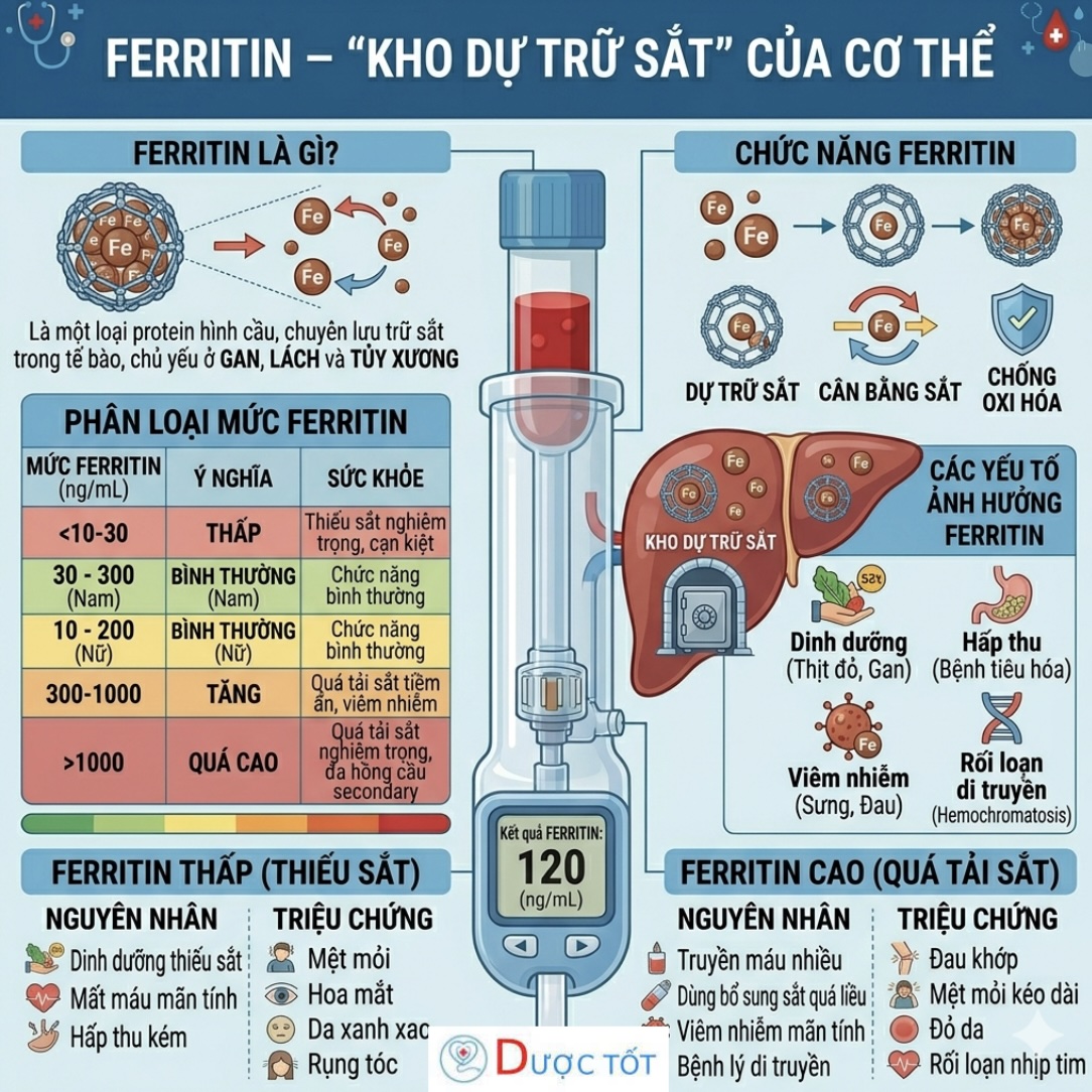 FERRITIN – “KHO DỰ TRỮ SẮT” CỦA CƠ THỂ