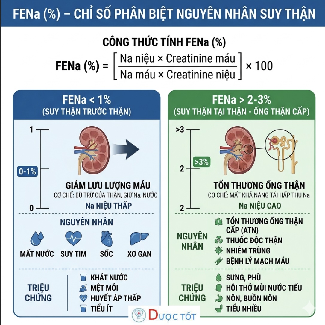 FENa (%) – CHỈ SỐ PHÂN BIỆT NGUYÊN NHÂN SUY THẬN