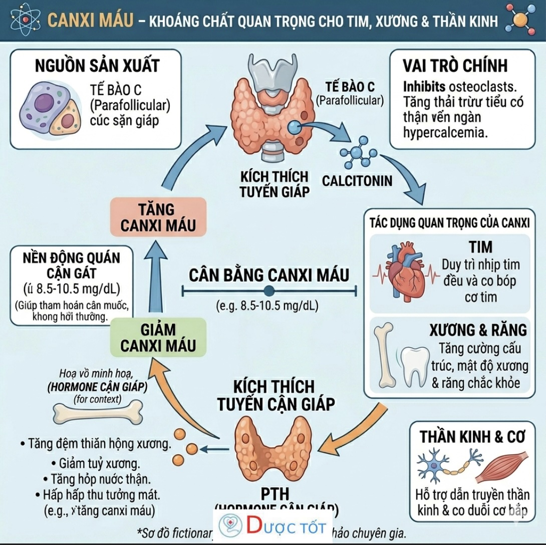 CANXI MÁU – KHOÁNG CHẤT QUAN TRỌNG CHO TIM, XƯƠNG & THẦN KINH