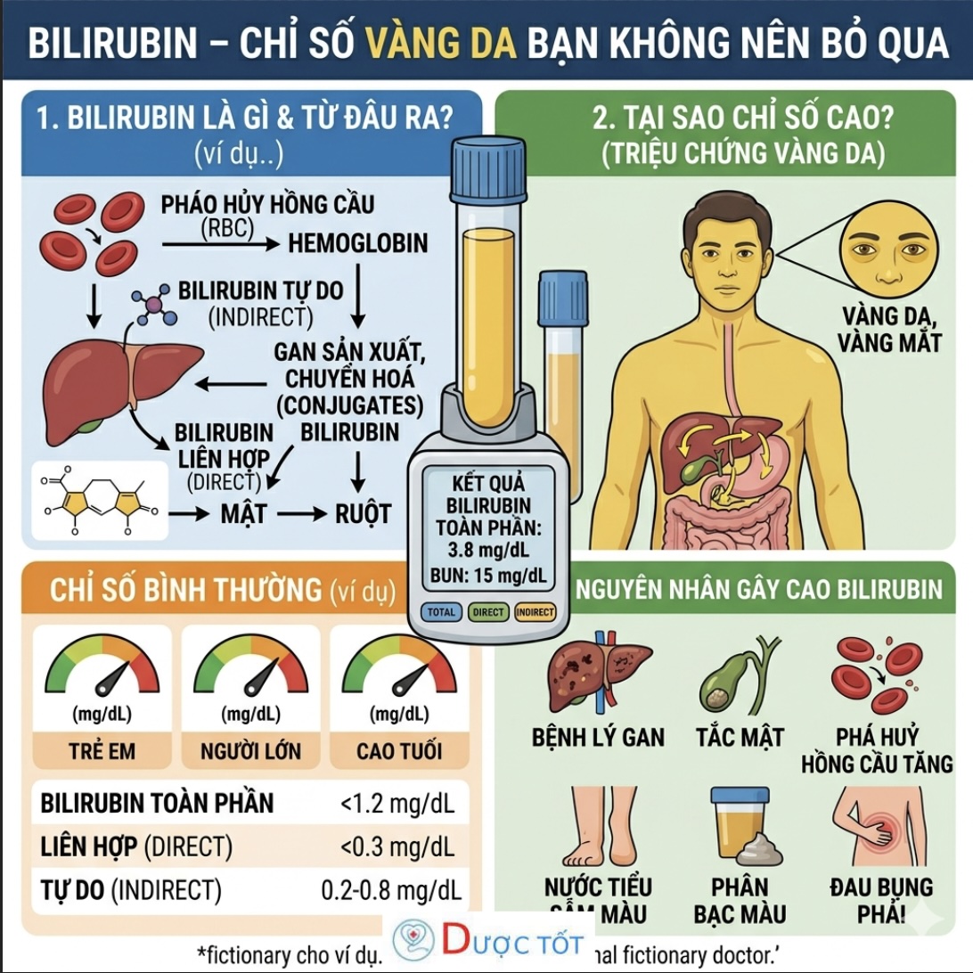 BILIRUBIN – CHỈ SỐ VÀNG DA BẠN KHÔNG NÊN BỎ QUA