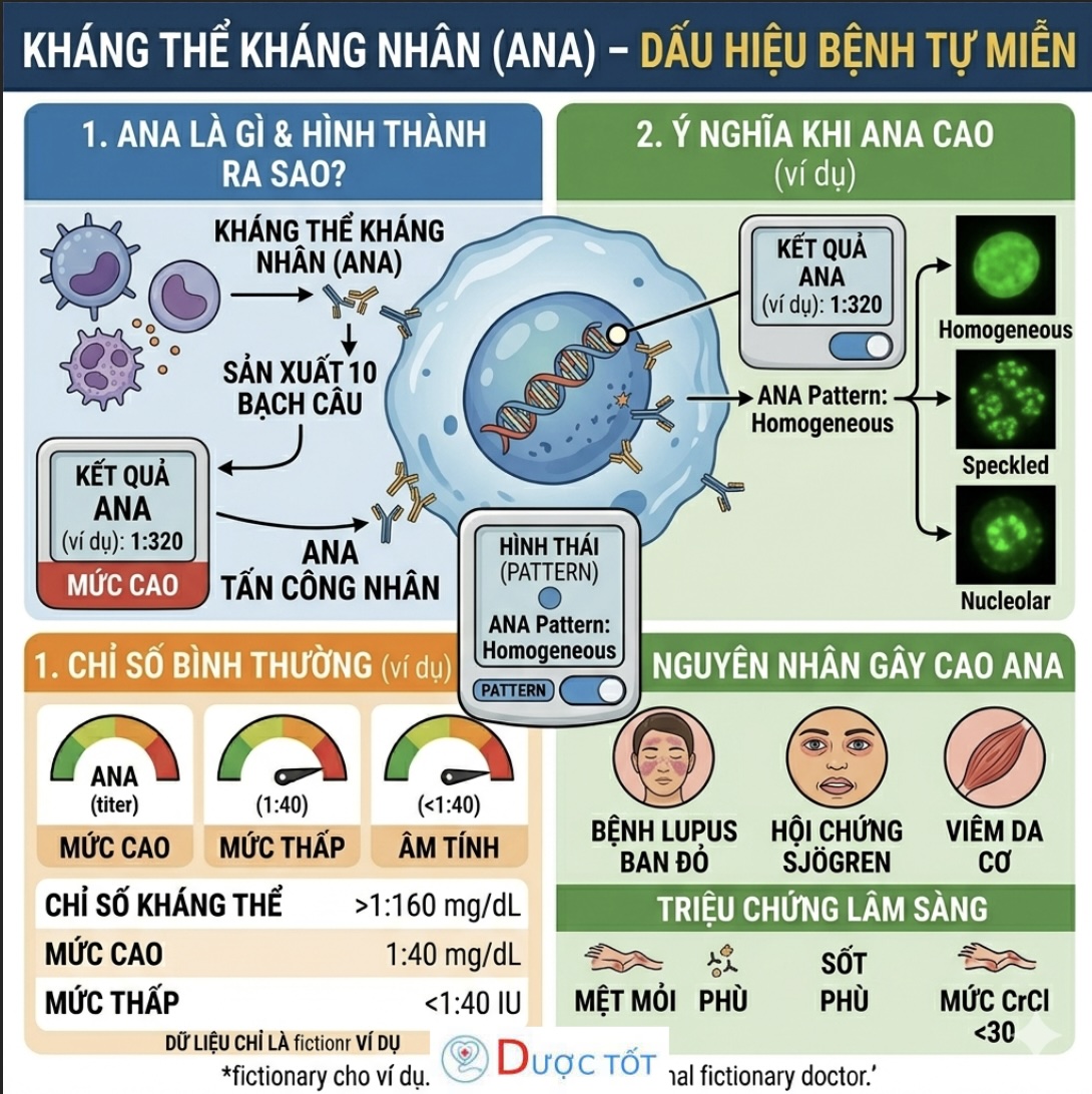 KHÁNG THỂ KHÁNG NHÂN (ANA) – DẤU HIỆU BỆNH TỰ MIỄN