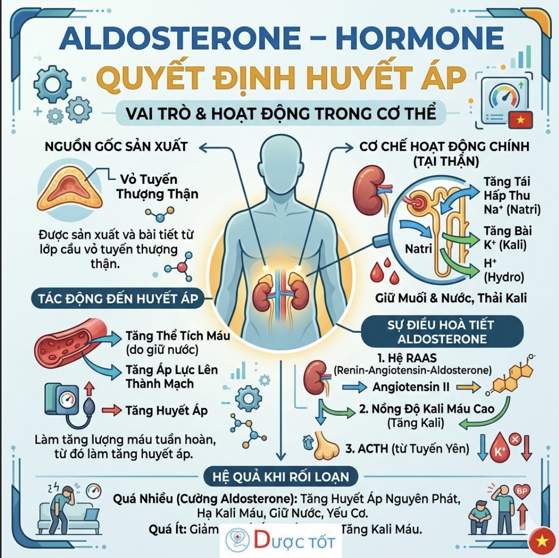 ALDOSTERONE – HORMONE QUYẾT ĐỊNH HUYẾT ÁP