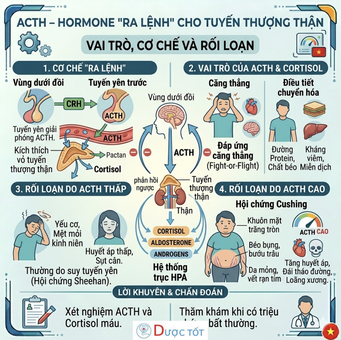 ACTH – HORMONE “RA LỆNH” CHO TUYẾN THƯỢNG THẬN