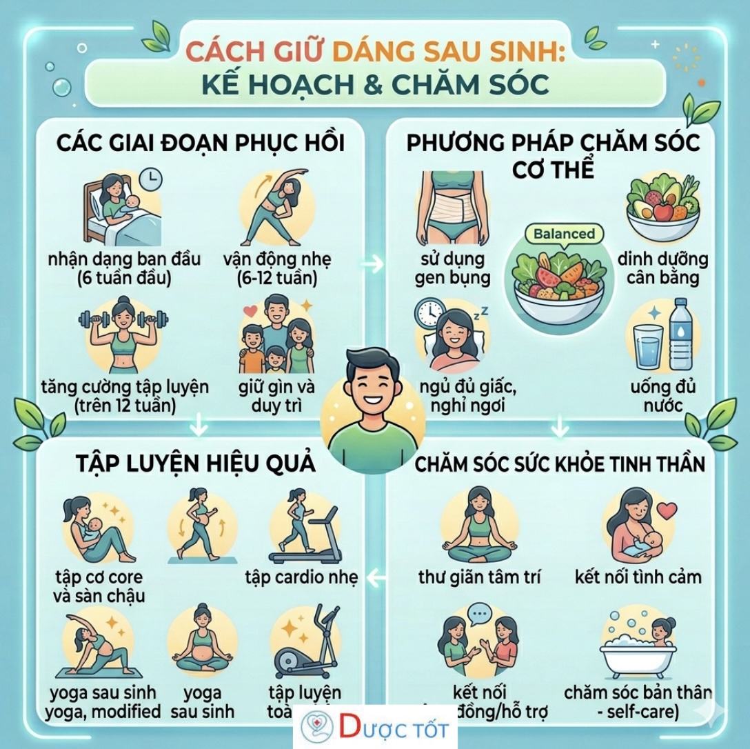 CÁCH GIỮ DÁNG SAU SINH – LẤY LẠI VÓC DÁNG AN TOÀN & HIỆU QUẢ