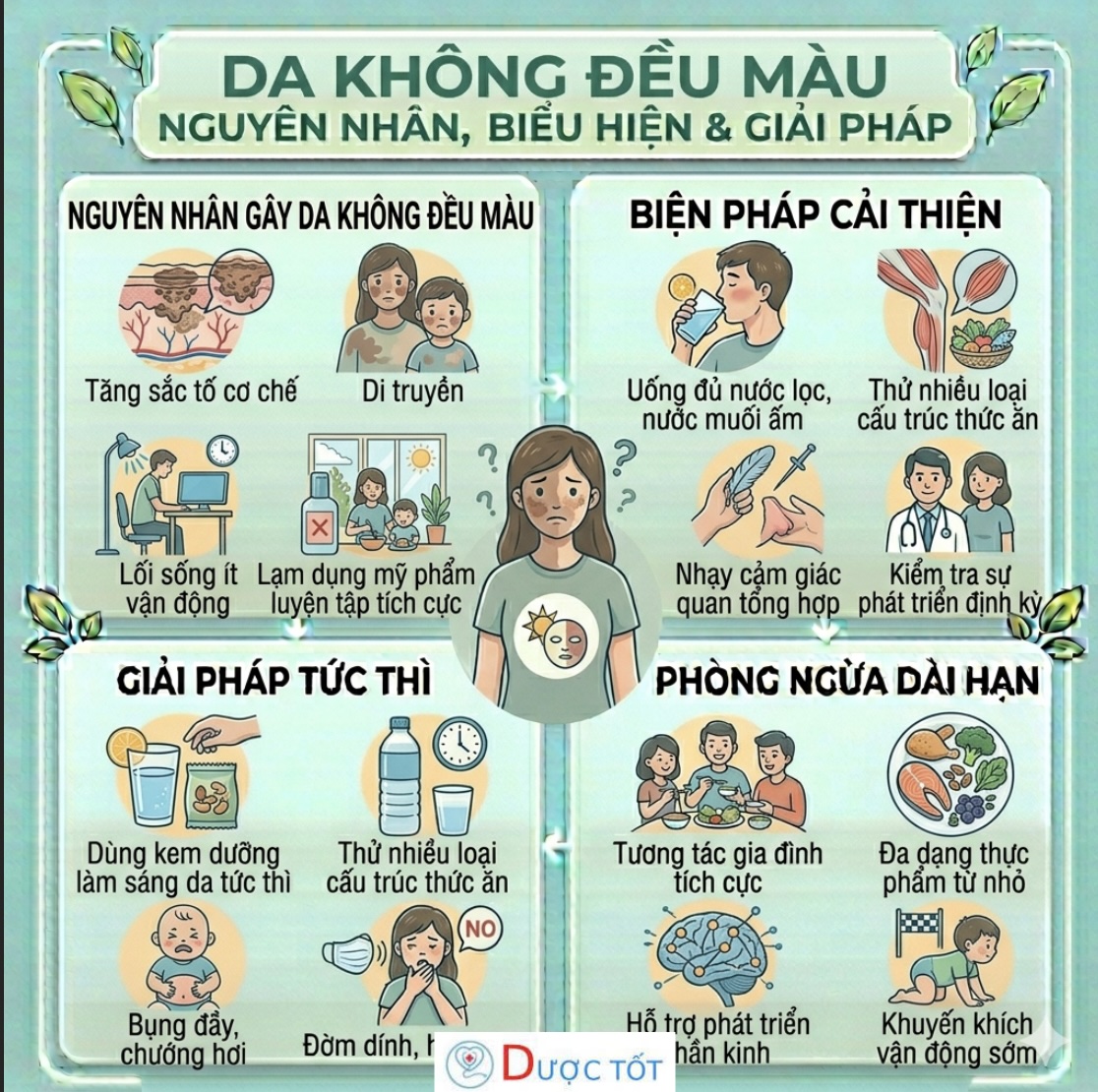 DA KHÔNG ĐỀU MÀU – NGUYÊN NHÂN VÀ CÁCH CẢI THIỆN HIỆU QUẢ