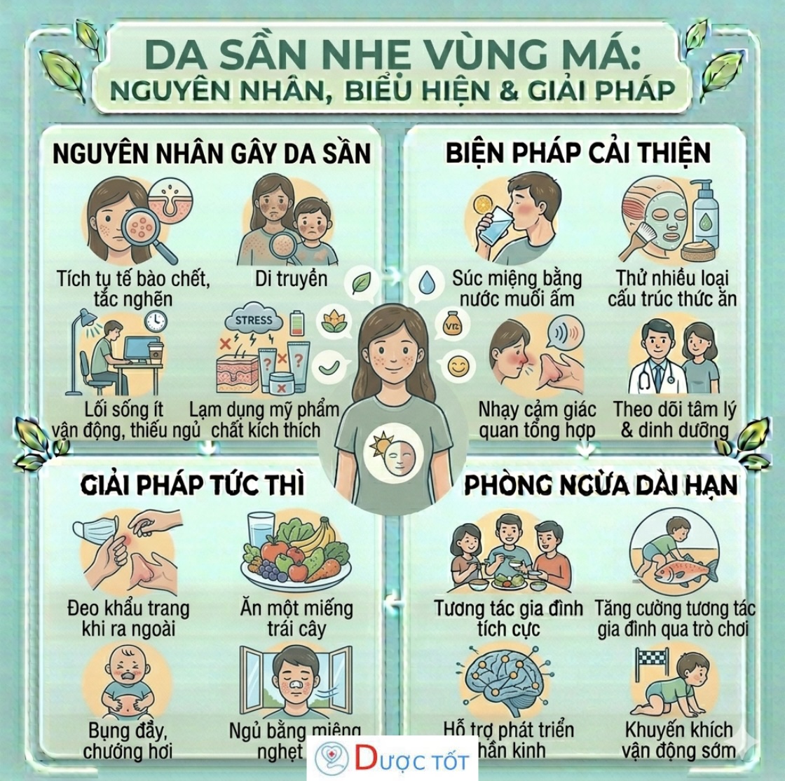 DA SẦN NHẸ VÙNG MÁ – NGUYÊN NHÂN VÀ CÁCH LÀM MỊN DA