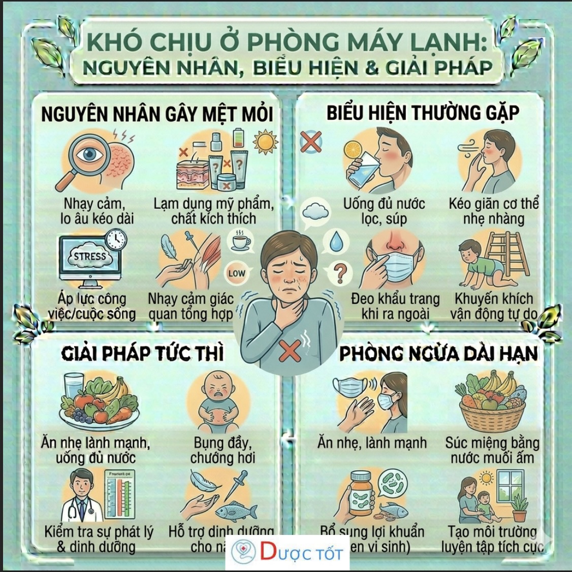 KHÓ CHỊU KHI Ở PHÒNG MÁY LẠNH – NGUYÊN NHÂN VÀ CÁCH KHẮC PHỤC