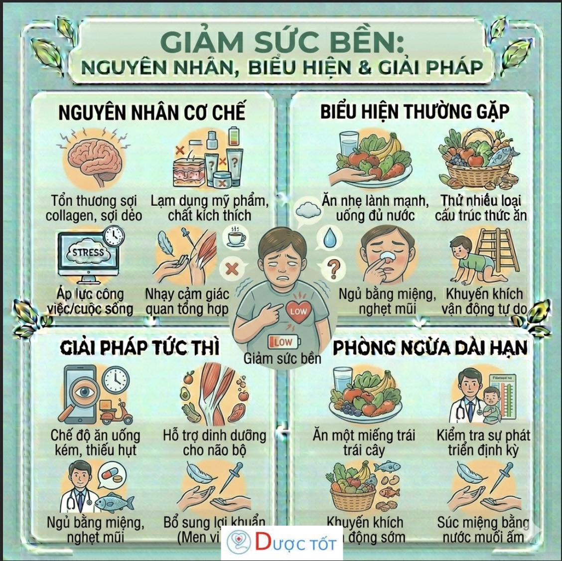 GIẢM SỨC BỀN – DẤU HIỆU CƠ THỂ ĐANG SUY GIẢM THỂ LỰC