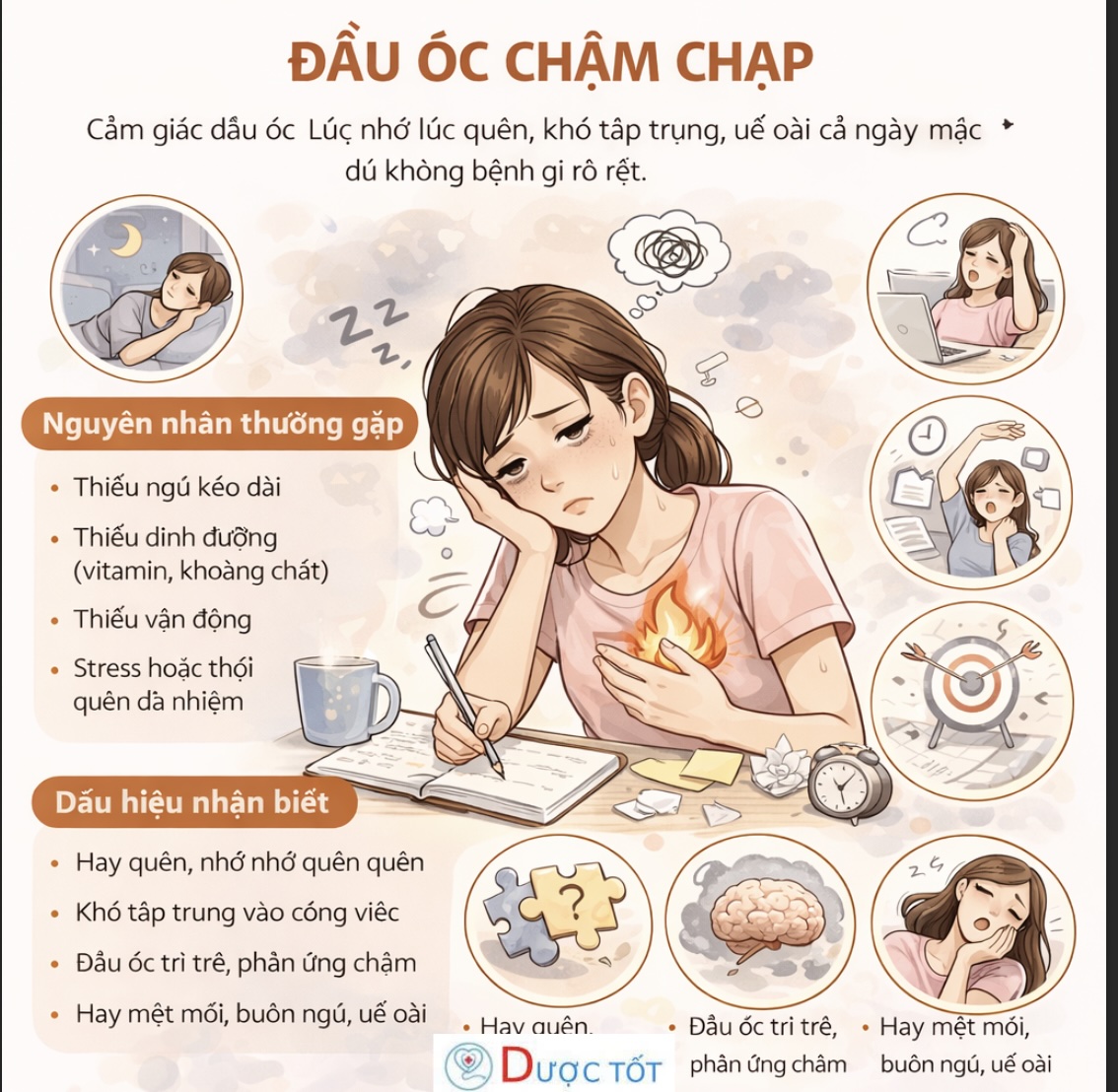 ĐẦU ÓC CHẬM CHẠP, “BRAIN FOG” – NGUYÊN NHÂN VÀ CÁCH CẢI THIỆN