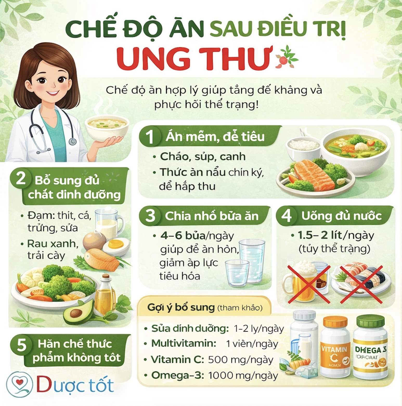tăng đề kháng cho người đang điều trị ung thư