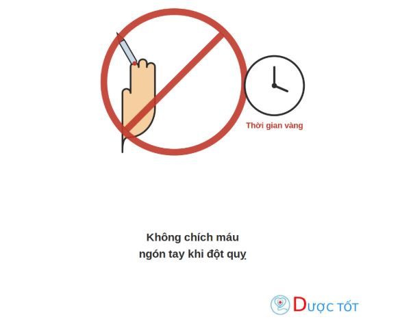Vì sao không nên chích máu ngón tay khi bị đột quỵ?