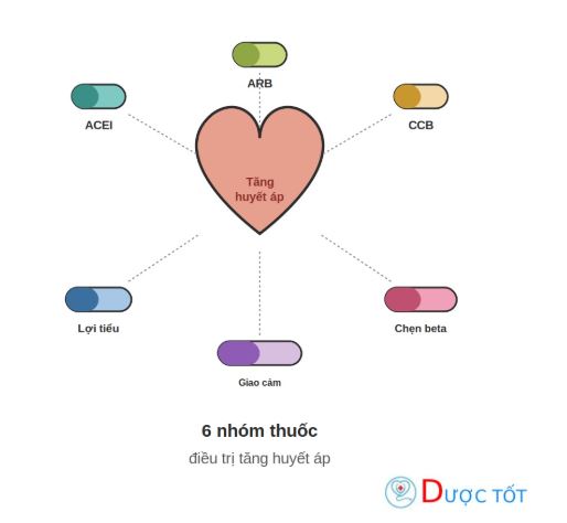 Các nhóm thuốc điều trị tăng huyết áp thường dùng
