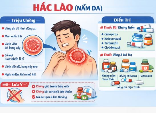 Liều thuốc điều trị hắc lào nấm da