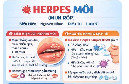 Liều thuốc điều trị HERPES môi Mụn rộp (tham khảo)