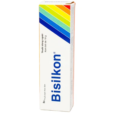 Kem bôi da Bisilkon Bidiphar điều trị các bệnh lý da, nhiễm trùng do vi khuẩn (Lốc 10 tuýp x 10g)