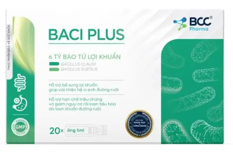 Thực phẩm bảo vệ sức khỏe BaciPlus giúp giảm nguy cơ rối loạn tiêu hóa do loạn khuẩn đường ruột