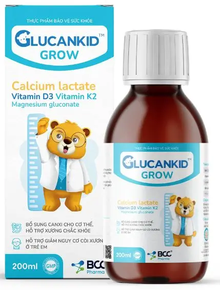 Thực phẩm bảo vệ sức khỏe GLUCANKID GROW hỗ trợ xương chắc khỏe