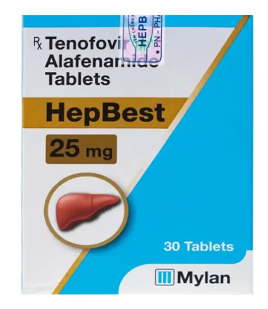 Hepbest 25mg Mylan điều trị viêm gan B 30 viên