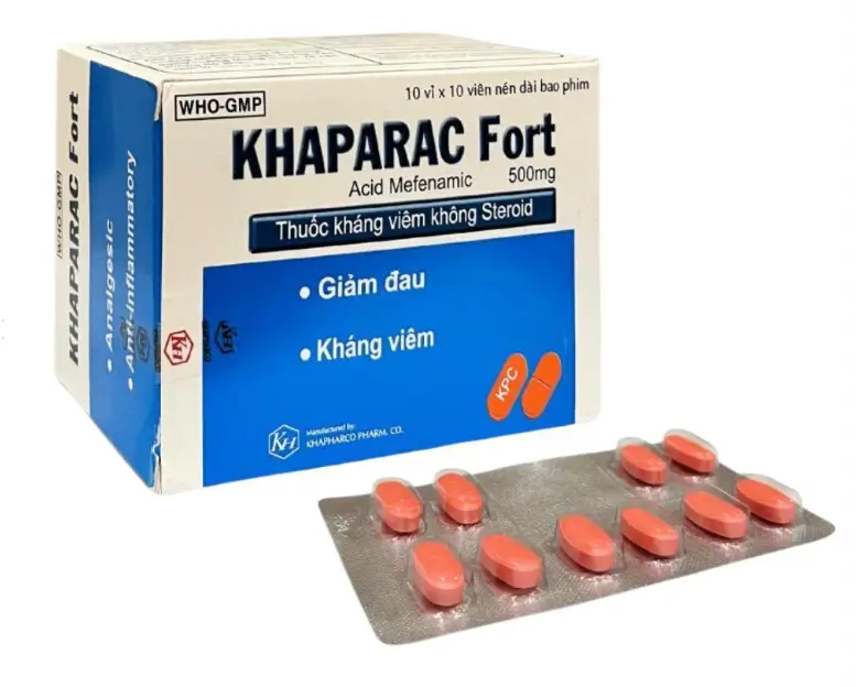 Khaparac Fort 500mg Thuốc giảm đau - kháng viêm