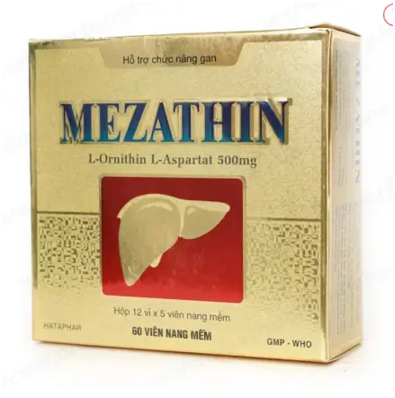 Viên nang mềm Mezathin 500mg Hataphar điều trị các bệnh về gan, chán ăn, mệt mỏi (12 vỉ x 5 viên)