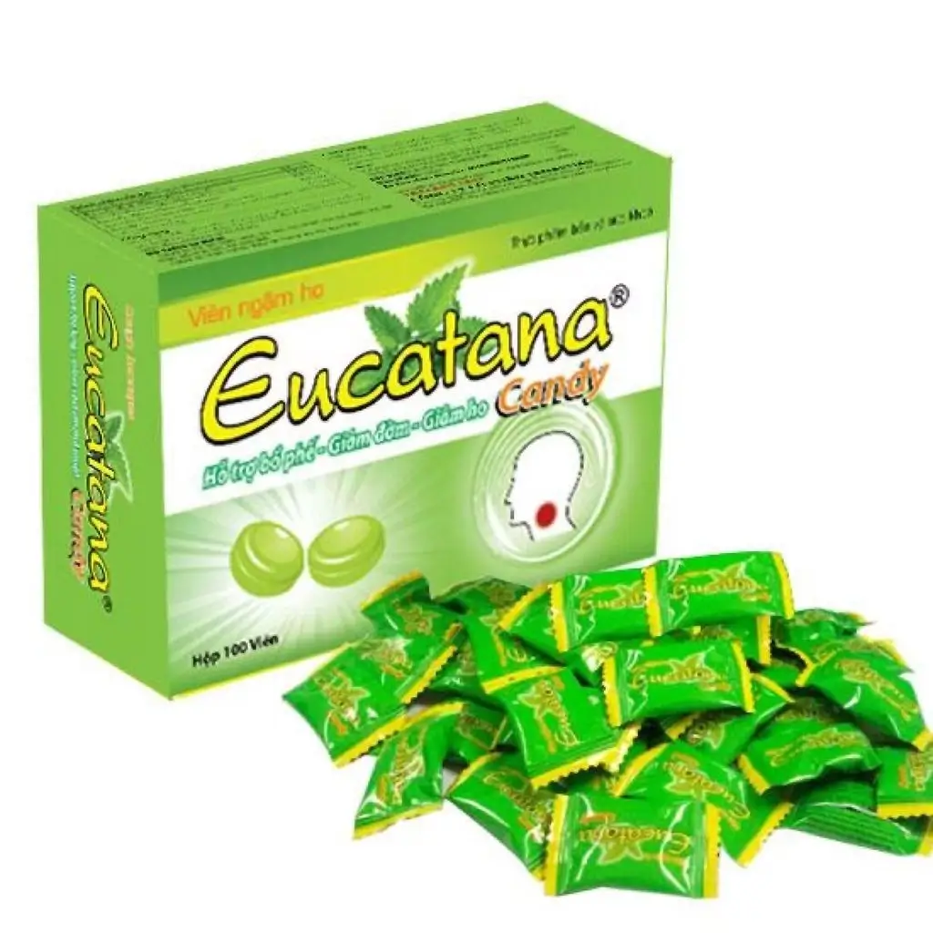 Viên ngậm ho Eucatana Candy hộp 100 viên