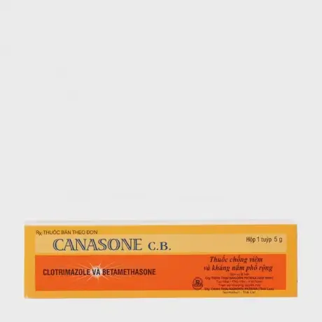 Thuốc dùng ngoài Canasone C.B điều trị nhiễm nấm ngoài da (tuýp 5g)