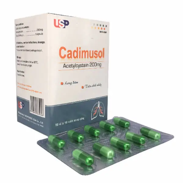 Cadimusol 200mg long đờm, tiêu chất nhầy
