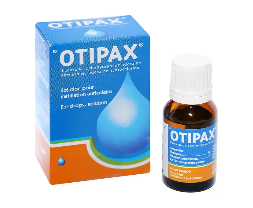 Thuốc nhỏ tai Otipax điều trị chứng đau tại chỗ viêm tai giữa (chai 15ml)