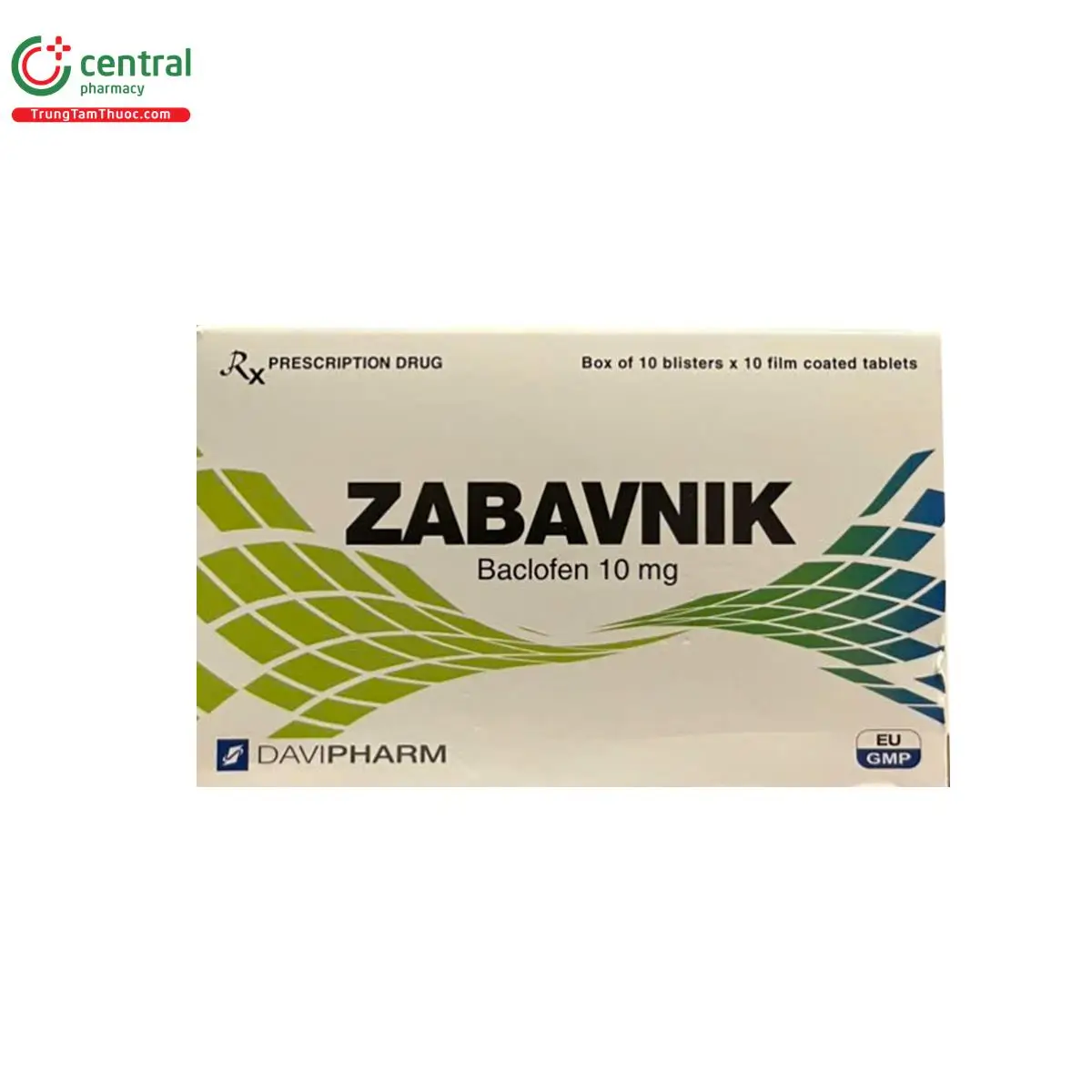 Zabavnik điều trị tình trạng co thắt cơ chủ động, co thắt cơ có nguồn gốc từ não hoặc xảy ra trong bệnh tuỷ sống