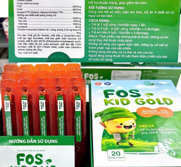 FOS Kid Gold hỗ trợ nhuận tràng giảm táo bón cho trẻ