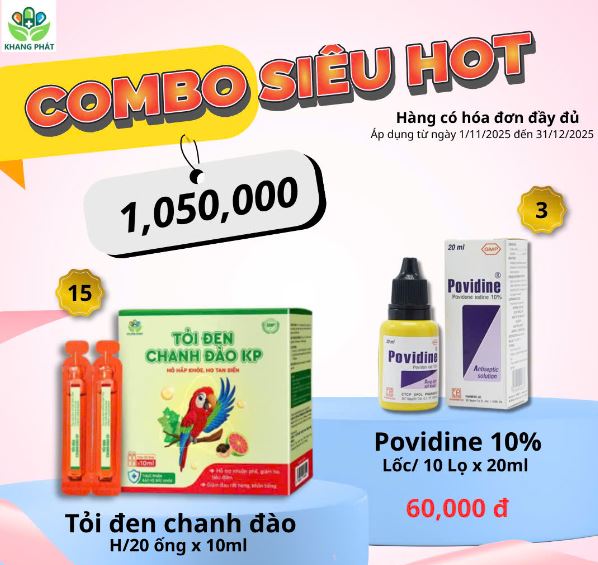 COMBO SIÊU HOT Tỏi đen chanh đào KP + Dung dịch sát khuẩn Povidine 10%