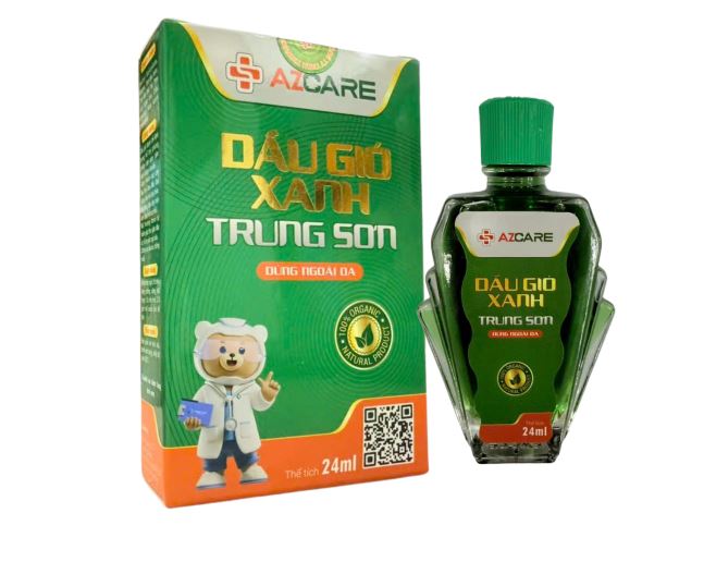 Dầu gió xanh Trung Sơn hỗ trợ giảm đau nhức, đau đầu, cảm cúm (24ml)