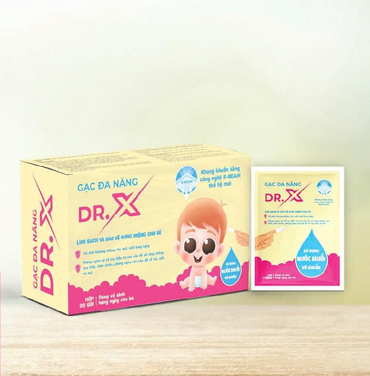 Gạc đa năng DR.X vệ sinh khoang miệng, tai, mũi hàng ngày cho trẻ em