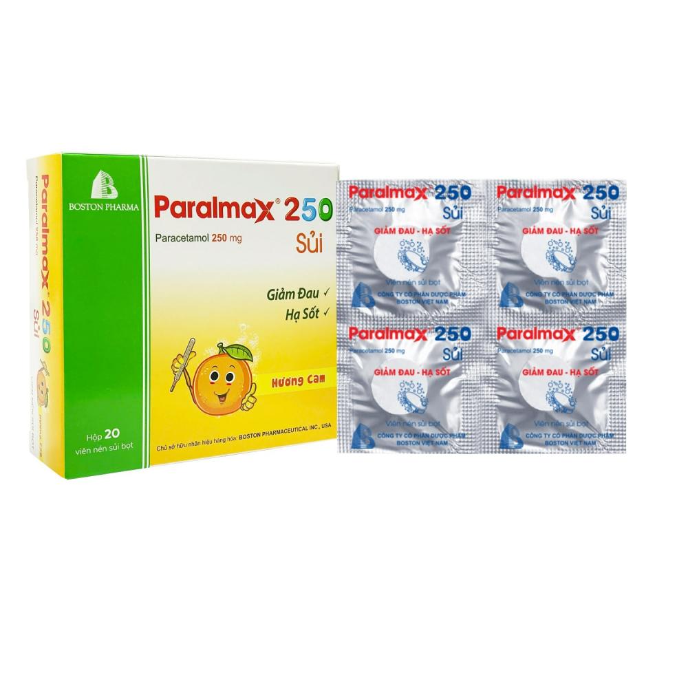 Paralmax 250 Sủi giúp giảm đau và hạ sốt nhanh chóng