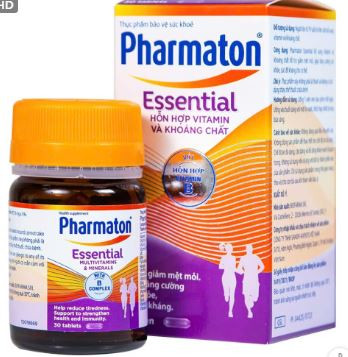 Viên uống Pharmaton Essential Multivitamins Minerals hỗn hợp Vitamin và khoáng chất, tăng cường sức khỏe (30 viên)