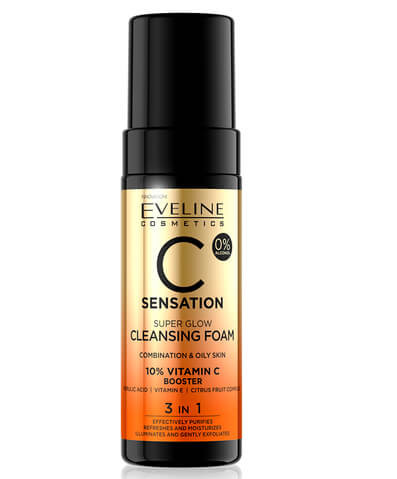 Sữa rửa mặt tạo bọt Eveline vitamin C phục hồi, làm trắng da 150ML