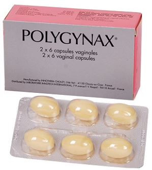 Viên đặt âm đạo Polygynax Innothera trị viêm âm đạo, âm hộ (2 vỉ x 6 viên)