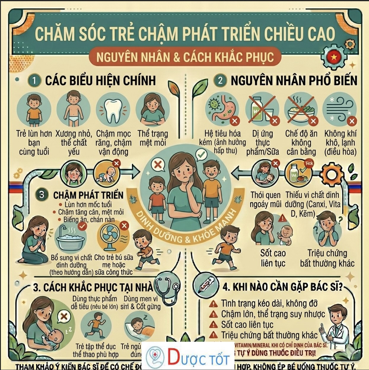 TRẺ CHẬM PHÁT TRIỂN CHIỀU CAO – NGUYÊN NHÂN & CÁCH CẢI THIỆN