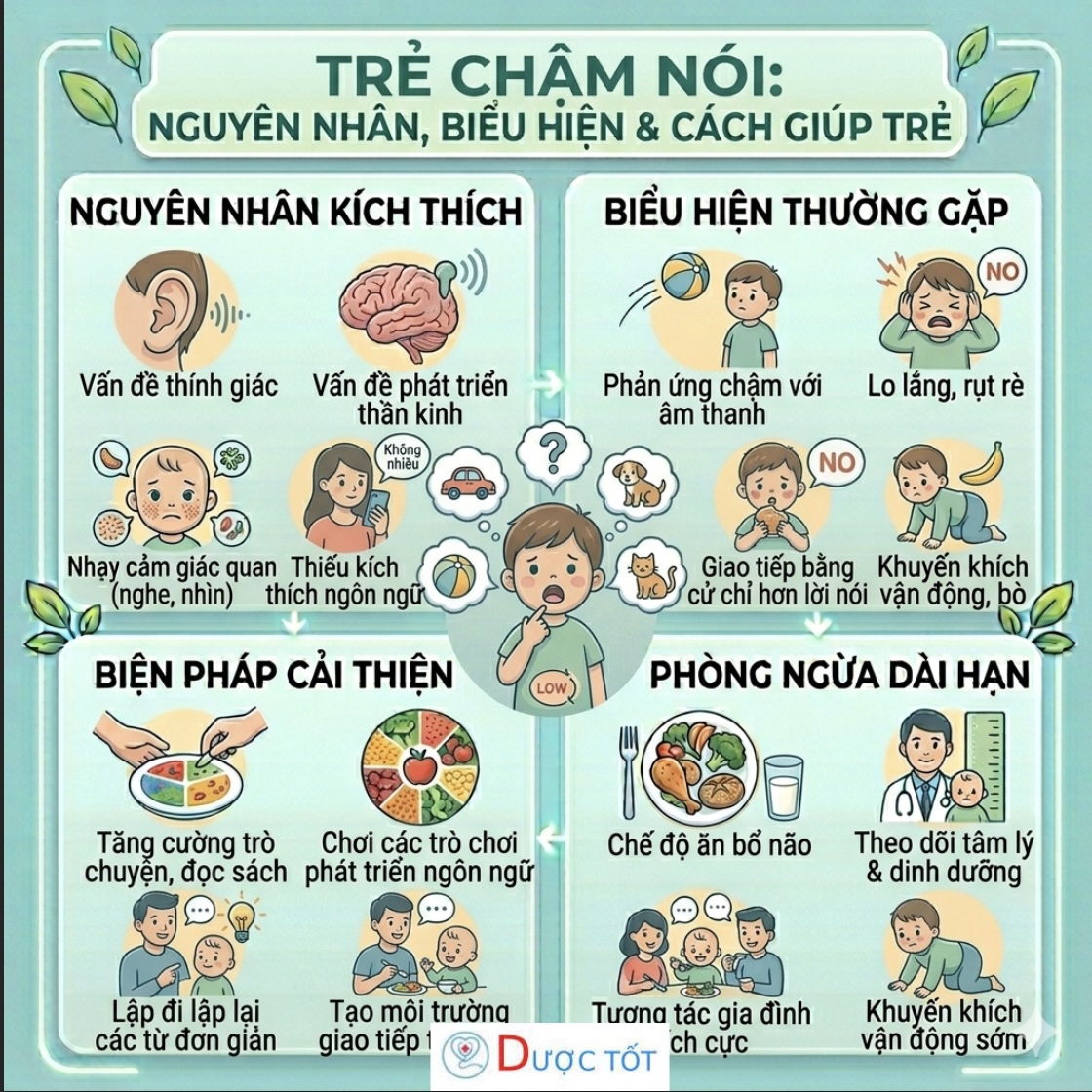 TRẺ CHẬM NÓI – NGUYÊN NHÂN & CÁCH CAN THIỆP SỚM 