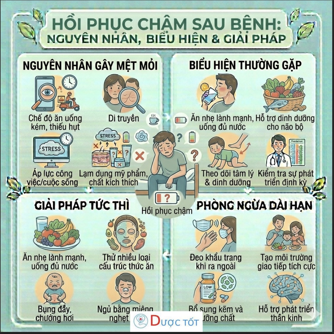 HỒI PHỤC CHẬM SAU BỆNH – DẤU HIỆU CƠ THỂ CHƯA PHỤC HỒI HOÀN TOÀN