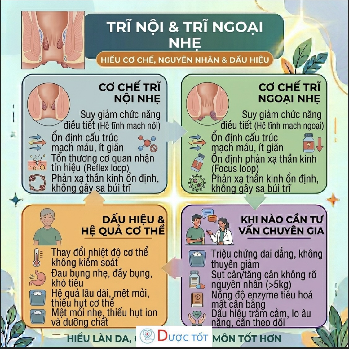 Trĩ nội, trĩ ngoại nhẹ – Tình trạng phổ biến gây khó chịu vùng hậu môn