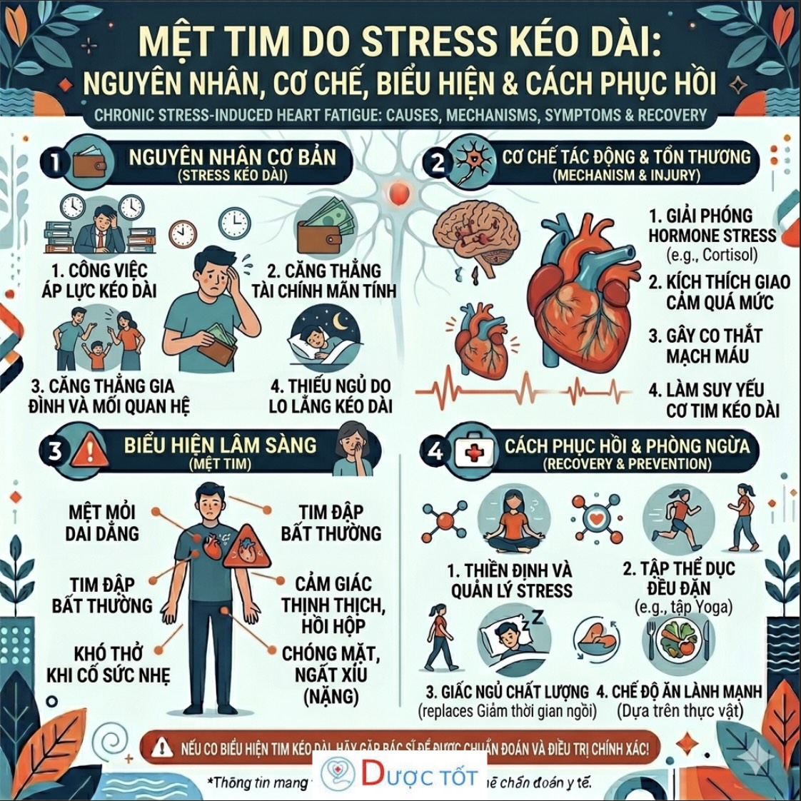 Mệt tim do stress kéo dài